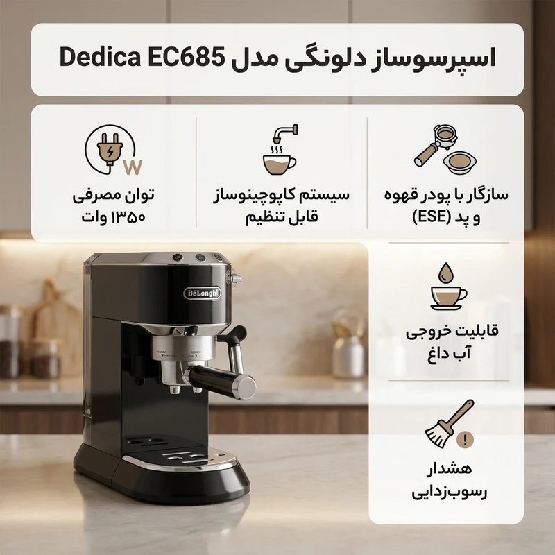 اسپرسوساز دلونگی مدل Dedica EC685